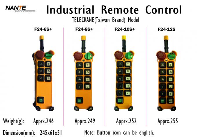 8 τηλεχειρισμός Telecrane κουμπιών φορητός ραδιο βιομηχανικός αρχικός από την Ταϊβάν 0